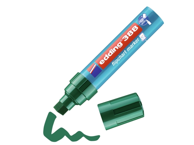 edding 388 flipchart - Markør - for flip-over tavle - grøn - vandbaseret blæk - 4-12 mm