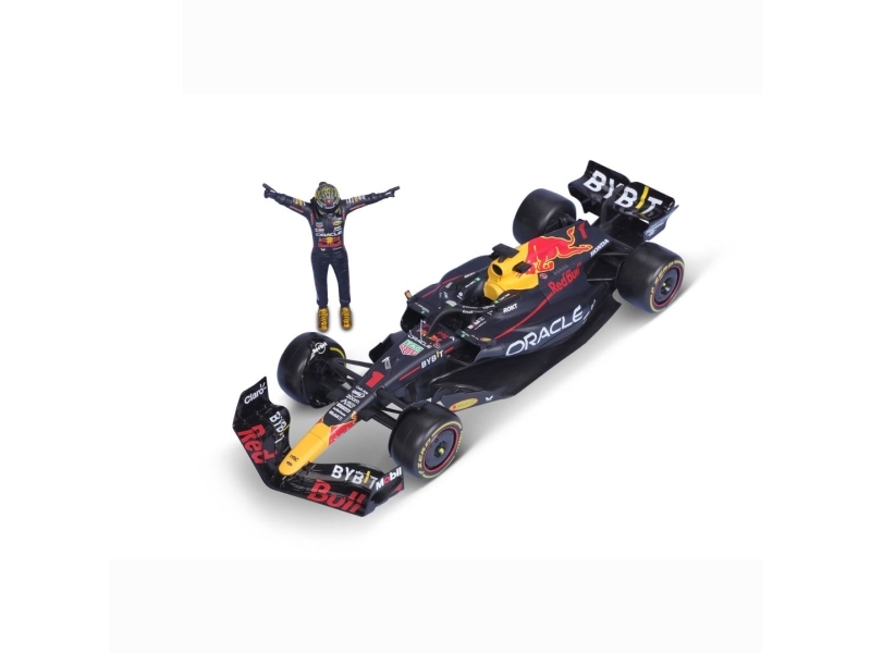 Bburago Red Bull Rb19 (2023) #1, Sportsbil Model, Formonterede, 1:24, Red Bull F1 Rb19, Ethvert Køn, Metal, Plast