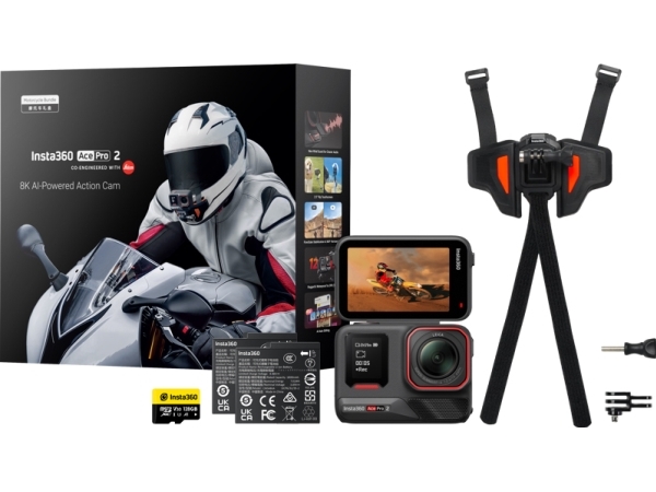 Insta360 Ace Pro 2 Motorcycle Bundle, 8K Ultra HD, 50 MP, 240 fps, Wi-Fi, Bluetooth, 1800 mAh | Foto och video - Videokamera | GameStuff