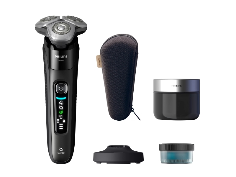 Philips I9000 X9000/30 Elektrisk Shaver Til Våd Og Tør Barbering Med Skiniq, Rotations Shaver, Sort, Skiniq, Android, Ios, Batteri, Lithium-Ion (Li-I