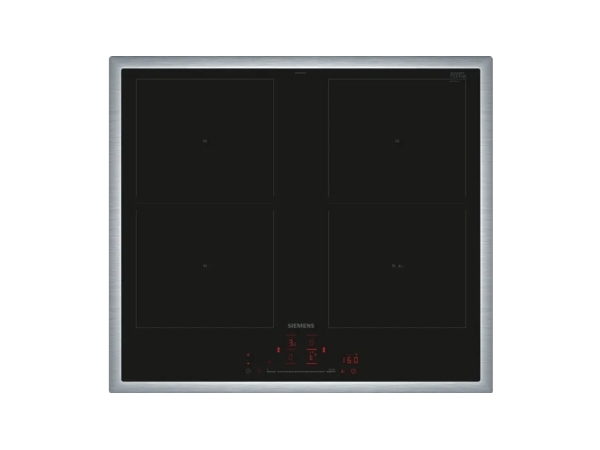 Siemens Iq500 Ed645hqc1e, Sort, Rustfrit Stål, Indbygget, 60 Cm, Zone Induktionskogeplade, Keramisk, 4 Zone(S)