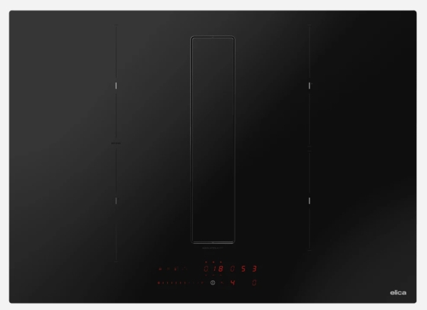 Elica Nikolatesla Fit Raw, Schwarz, Integriert, 70 Cm, Zonen-Induktionskochfeld, Glas, 4 Zone(N)