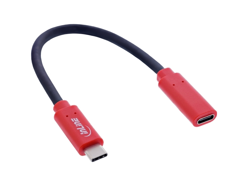 Inline 31654, 0,2 M, Usb C, Usb C, Rød