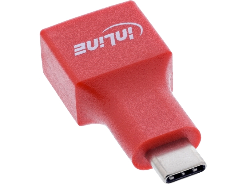 Inline 31651, Usb-C, Usb-A, Rot