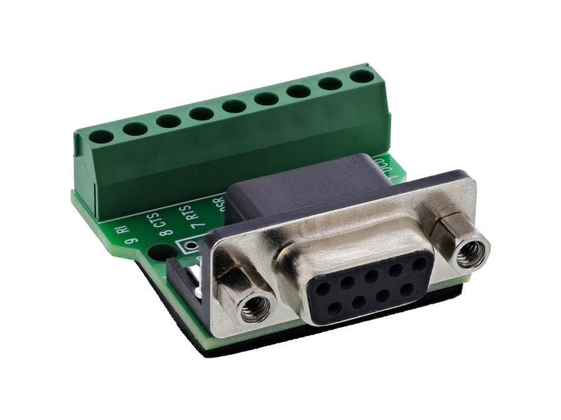 Inline 92501C, Terminal Block / D-Sub 9, Sort, Grøn, Hunstik/Hunstik, 300 V, 10 Mo, 100 V