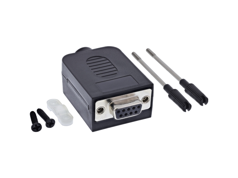 Inline 92501G, Klemmenblock / D-Sub 9, Sort, Hunstik/Hunstik, 26/18, 300 V, 10 Mo