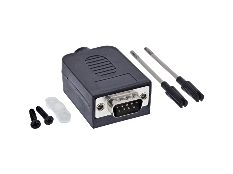 Inline 92501I, Terminal Block / D-Sub 9, Sort, Hanstik/Hunstik, 26/18, 300 V, 10 Mo