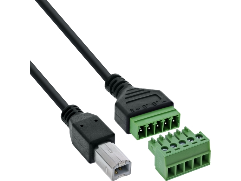 Inline 92504I, Sort, Grøn, Hanstik/Hunstik, Lige, 26/16, 300 V, 10 Mo