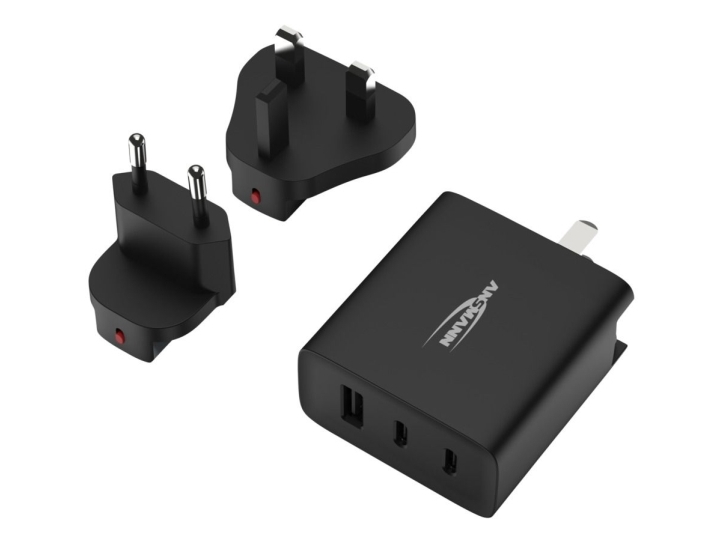 Ansmann Usb-Ladegerät Travel Charger Tc315 / 3 A / 15,5 W / 3 Port Usb Ladegerät 15.5 W Usb-A Buchse Smart Ic Schwarz Innenbereich (1001-0178)