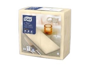 Serviette Tork Linstyle 39X39cm 1/8-Faltung Creme, 14 Stck. X 50 Stck./Karton