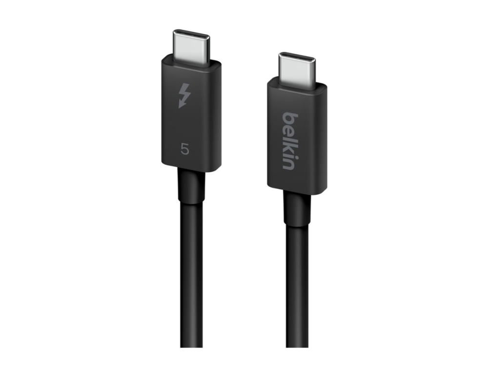 Belkin Connect - Thunderbolt Kabel - Thunderbolt 5 (Han) Til Thunderbolt 5 (Han) - Usb4 / Thunderbolt 3 / Thunderbolt 4 / Thunderbolt 5 / Displayport