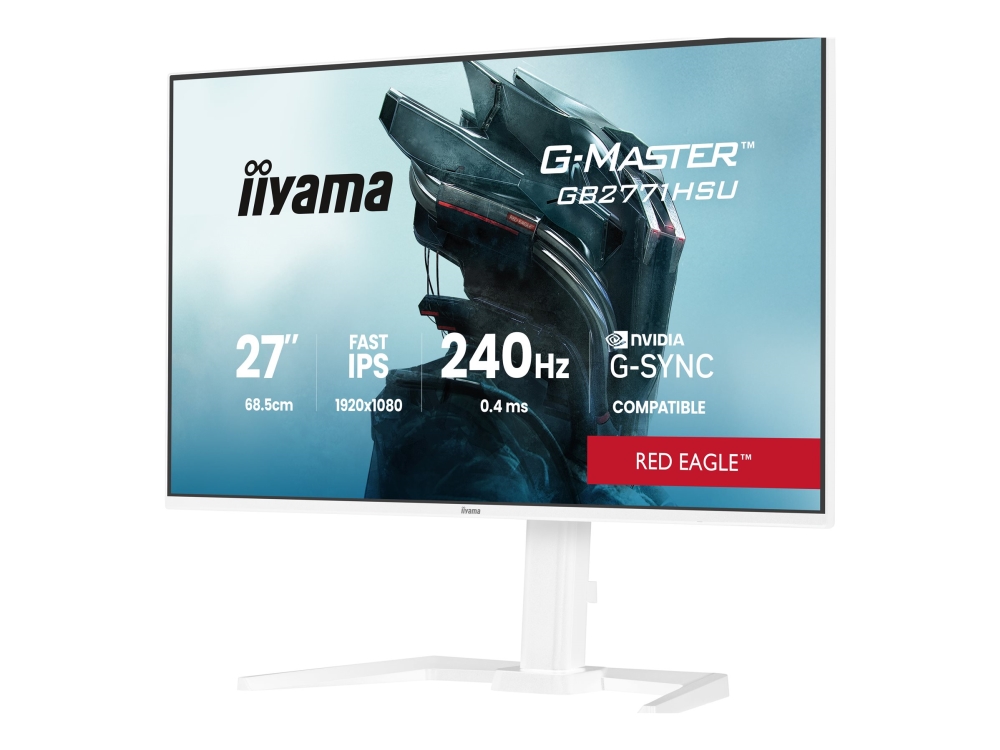 Iiyama G-Master Red Eagle Gb2771hsu-W1 - Led-Skærm - Gaming - 27" - 1920 X 1080 Full Hd (1080P) @ 240 Hz - Fast Ips - 350 Cd/M² - 1000:1 - Hdr10 - 0.