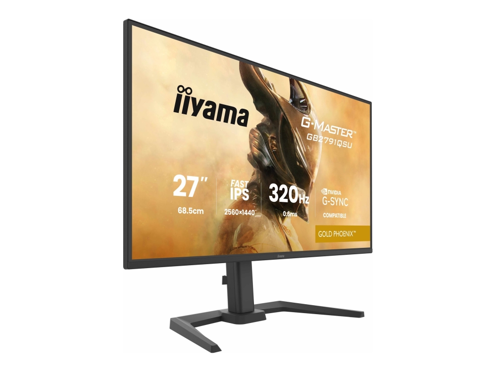 iiyama G-MASTER Gold Phoenix GB2791QSU-B1 - LED-skärm - spel - 27 - 2560 x 1440 WQHD @ 320 Hz - Fast IPS - 350 cd/m² - 1000:1 - HDR10 - 0.6 ms - 2xHDMI, DisplayPort - högtalare - mattsvart | Datorer & Surfplattor - Datorer - tillbehör - Bildskärmar | GameStuff