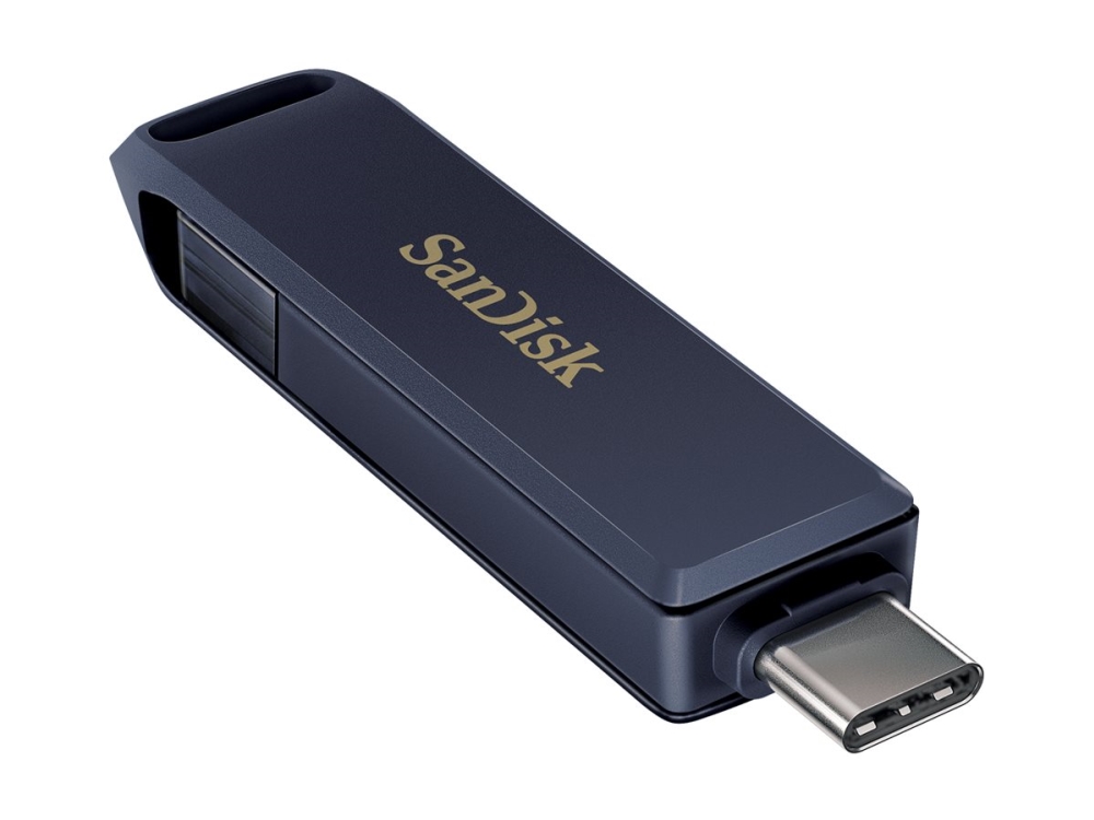 Sandisk Phone Drive - Usb Flashdrive - 64 Gb - Usb-C / Lightning - Metallisk Himmel