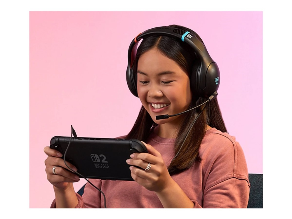 Turtle Beach Airlite Fit Charcoal Black Wired Gaming Headset Officially Licensed For Nintendo Switch 2 And Nintendo Switch, And Nintendo Switch Oled