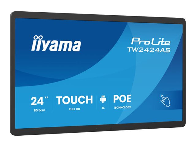 Iiyama Tw2424as-B3p, Interactive Flat Panel, 60.5 Cm (23.8"), 1920 X 1080 Pixels, Wi-Fi, 24/7