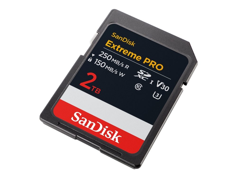 SanDisk Extreme Pro - Flashhukommelseskort - 2 TB - Video Class V30 / UHS-I U3 / Class10 - SDXC UHS-I