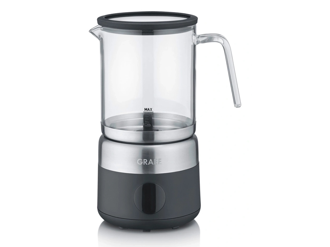 Graef Ms802, Automatischer Milchaufschäumer/-Wärmer, Schwarz, Edelstahl, Glas, 250 Ml, 400 Ml, Heiß & Kalt
