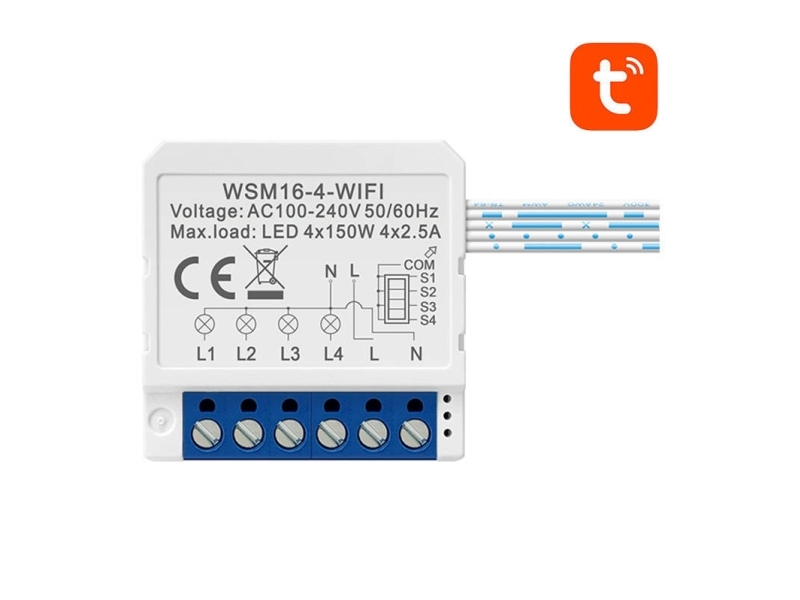 Avatto Wsm16-W4 Tuya Wi-Fi Smart Box-Switch