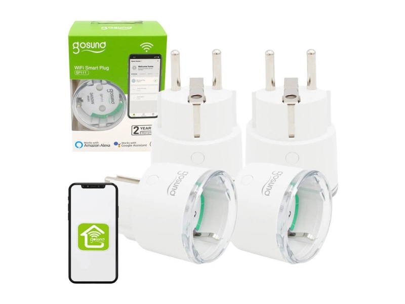 Gosund Smart WiFi-uttag Gosund SP111 3680W 16A, Tuya 4-pack | Belysning - Intelligent belysning (Smart Home) - Smarta kontakter | GameStuff