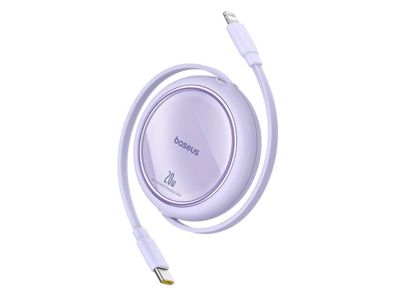 Baseus Free2pull Expandable Usb C Zu Ip Ligtning Schnellladekabel 1 M 20 W Lila (P10364501511-00)