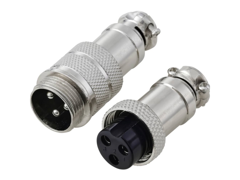 Tru Components Tc-13895600 Rundstikforbinder Stik , Bøsningskontakt Samlet Poltal: 3 Serie (Rundstikforbindelse): Gx16 1 Set