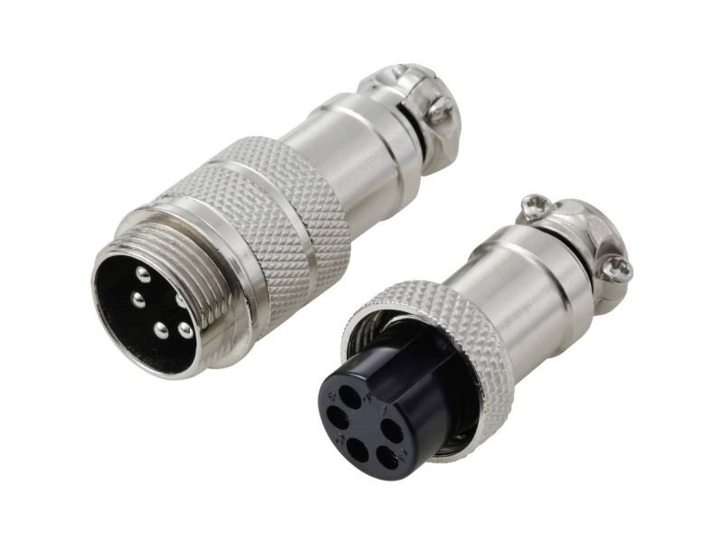 Tru Components Tc-13895608 Rundstikforbinder Stik , Bøsningskontakt Samlet Poltal: 5 Serie (Rundstikforbindelse): Gx16 1 Set