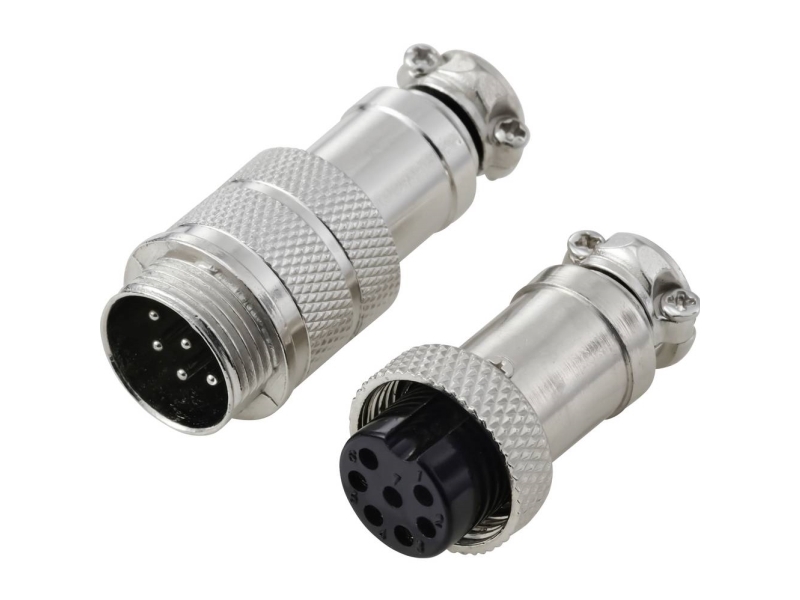 Tru Components Tc-13895616 Rundstikforbinder Stik , Bøsningskontakt Samlet Poltal: 7 Serie (Rundstikforbindelse): Gx16 1 Set