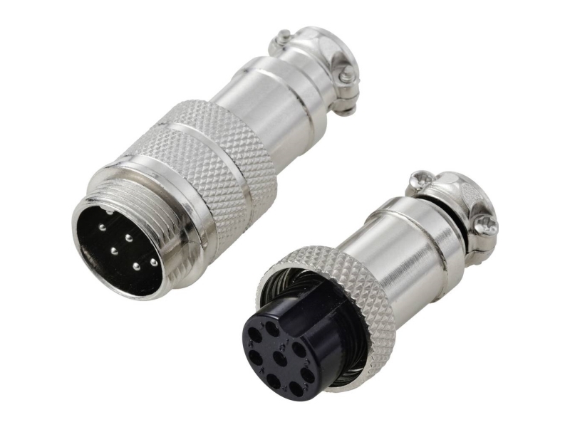 TRU COMPONENTS TC-13895620 rundstiftskontakt - hylsanslutning, antal poler: 8, serie GX16 (2 st.) | Datortillbehör - Övriga datortillbehör - Reservdelar | GameStuff