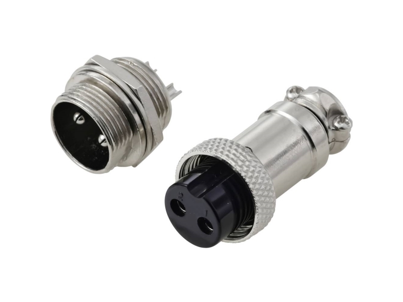 Tru Components Tc-13895632 Rundstikforbinder Stik , Bøsningskontakt Samlet Poltal: 2 Serie (Rundstikforbindelse): Gx16 1 Set