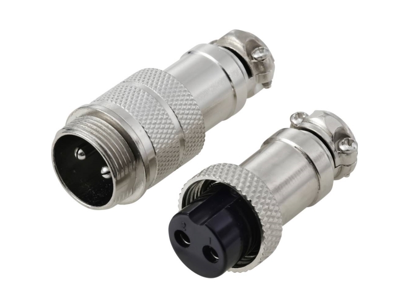 Tru Components Tc-13895596 Rundstikforbinder Stik , Bøsningskontakt Samlet Poltal: 2 Serie (Rundstikforbindelse): Gx16 1 Set