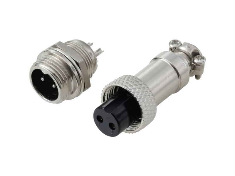 Tru Components Tc-13895576 Rundstikforbinder Stik , Bøsningskontakt Samlet Poltal: 2 Serie (Rundstikforbindelse): Gx12 1 Set