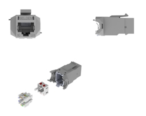 Belden RVAMJKSME-B24, RJ-45, Grå, Hunstik, Lige, Metal, Cat6a