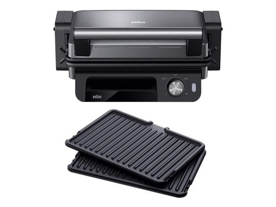 Braun MultiGrill 5 CG 5033, Sort, trykstøbt aluminium, 2000 W, 220 - 240 V, 50 - 60 Hz