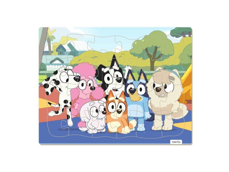Bluey - Gerahmtes Kartonpuzzle - 24 Teile - Freunde