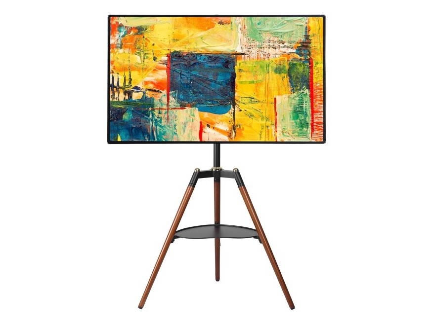 Techly Ica-Tr58, 165,1 Cm (65"), 100 X 100 Mm, 600 X 400 Mm, 140°, Bøgetræ, Plast, Stål, Sort, Træ