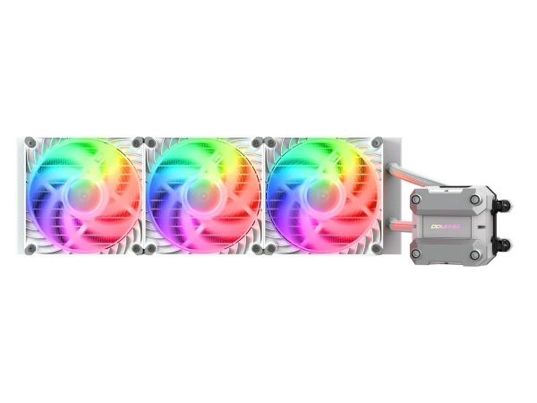 Cougar Cpu Wasserkühlung Poseidon Ultra 240, Argb, Schwarz, All-In-One-Flüssigkeitskühler, 12 Cm, 500 Rpm, 2200 Rpm, Weiß