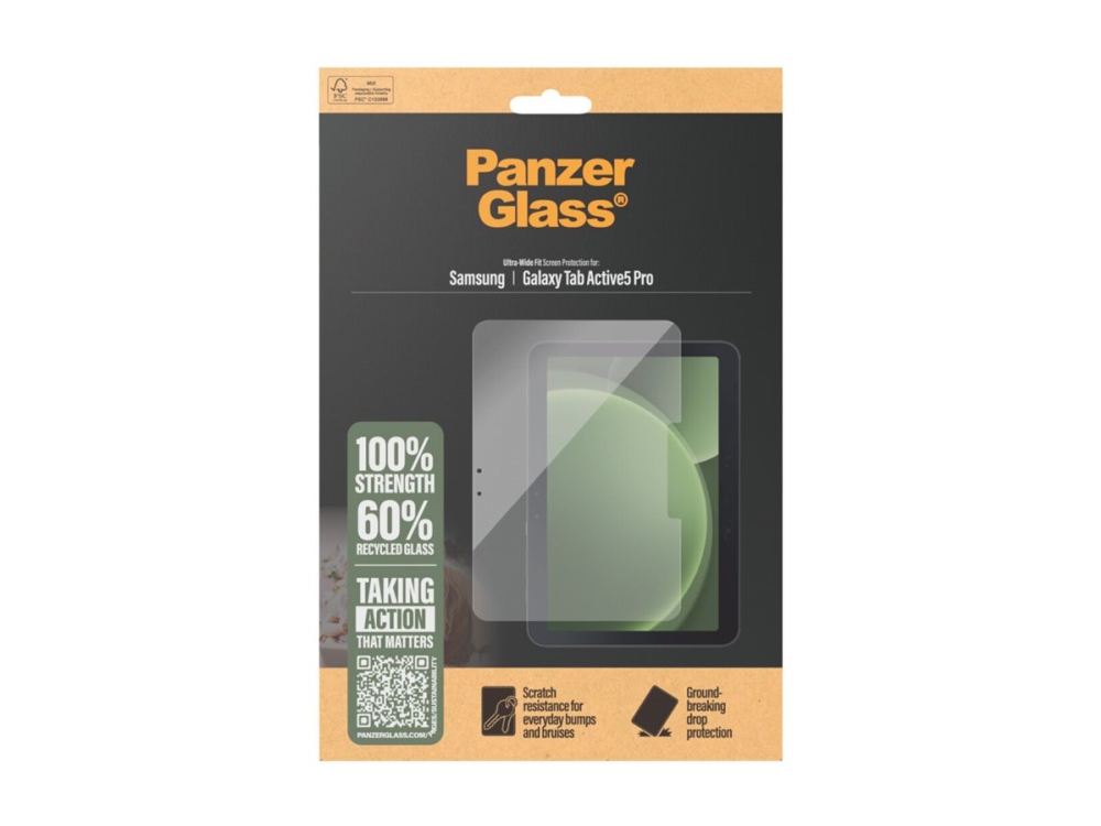 PanzerGlass ® Screen Protector Samsung Galaxy Tab Active5 Pro | Ultra-Wide Fit Samsung - Galaxy Tab Active5 Pro