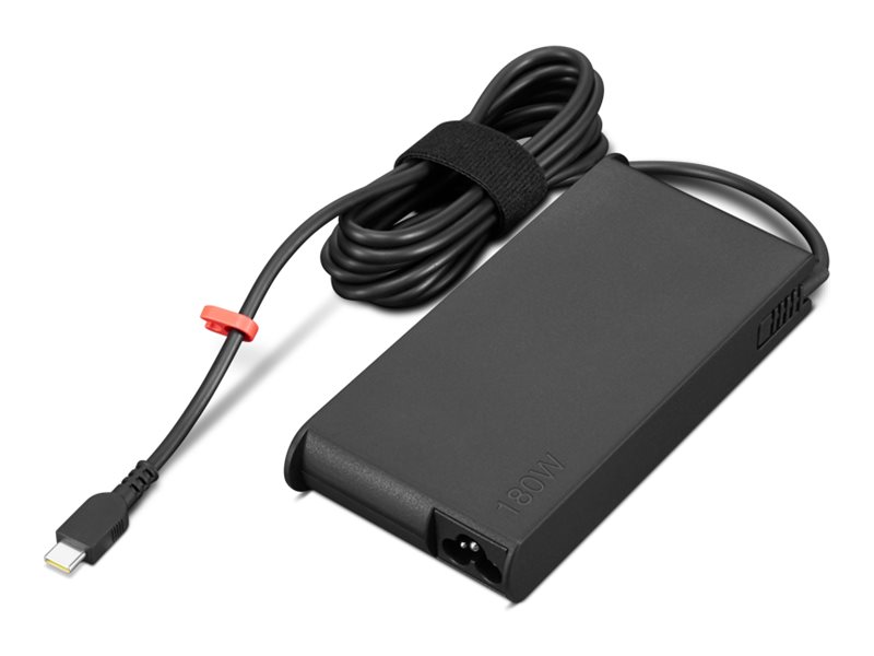 Lenovo - USB-C strömadapter - GaN, tunn - AC 100-240 V - 180 Watt - Danmark - svart - för ThinkBook 14 G9 AHP 21V6 ThinkPad P16 Gen 3 21RQ, 21RR T16g Gen 3 21V6 | Datortillbehör - Laddare & Batterier - Bärbar nätaggregat | GameStuff
