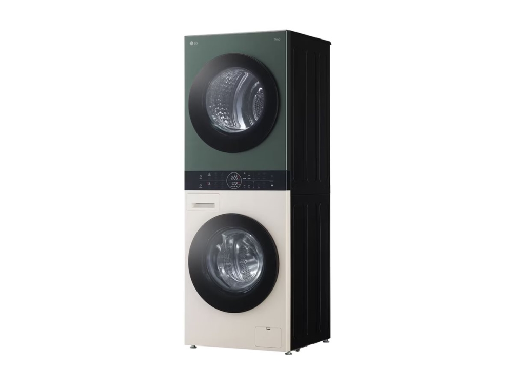 LG WT1210EGF, etupakkaus, vapaasti seisova, vihreä, valkoinen, vasen, musta, kosketusnäyttöinen