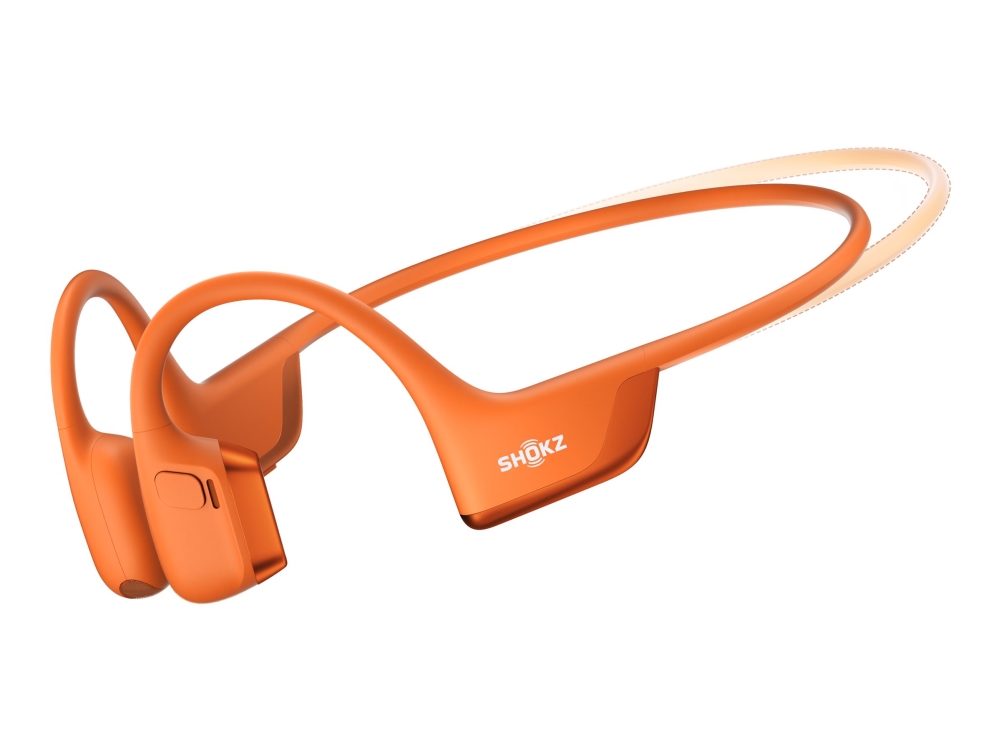 Shokz Openrun Pro 2 Mini - Hovedtelefoner Med Mik. - Åbent Øre - Bag Nakken-Montering - Bluetooth - Trådløs - Orange