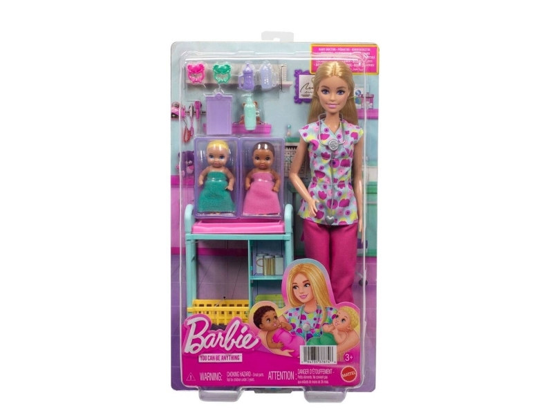 Barbie Doktorlegesæt med tvillinger og medicinsk tilbehør
