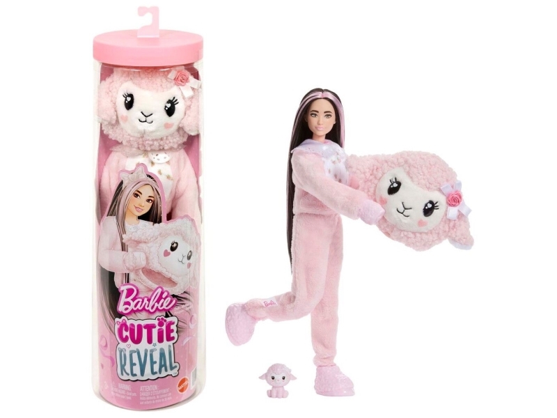 Barbie-dukke med pastelfarvet lam-kostume og 10 overraskelser