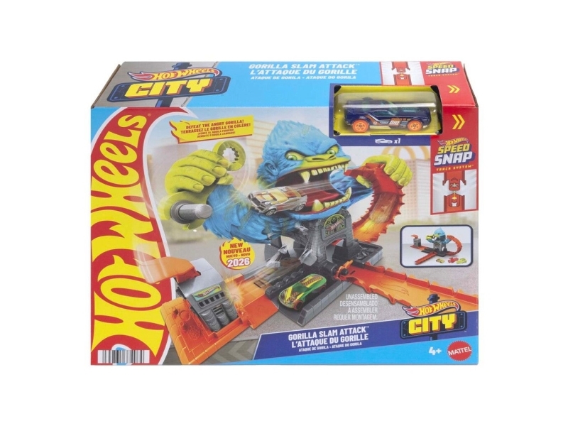 Hot Wheels - City Gorilla Slam Attack - Speed Snap - Mattel Jhl92