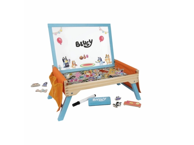 Bluey - Whiteboard Og Magnettavle Til Børn - Inkl. 100 Magneter