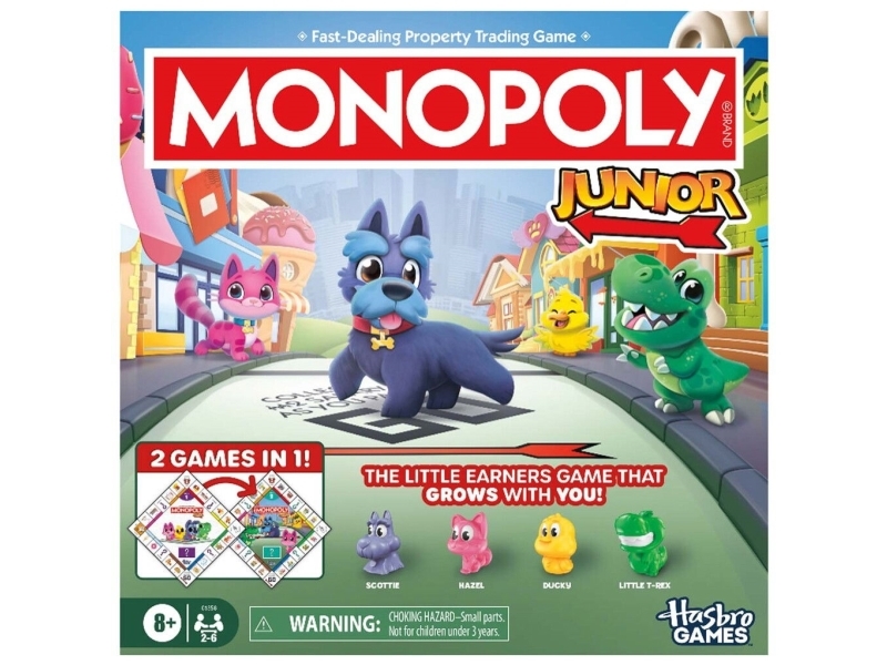 Monopoly Junior - 2-i-1 Brætspil - Hasbro Games G1856