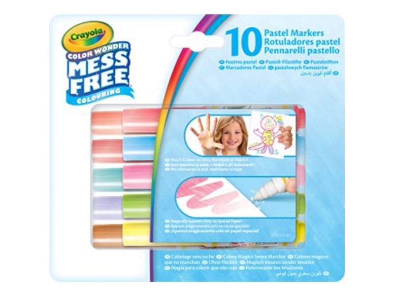 Crayola Color Wonder Pastel Mini markører 10 stk