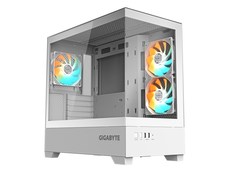 Gigabyte C201 Panoramic Ice Pc Case - Mid Tower, M-Atx, 360Mm Radiator Support, 3 Pre-Installed Fans, Usb 3.0, Support Rgb Fusion, Midi Tower, Pc, Wh