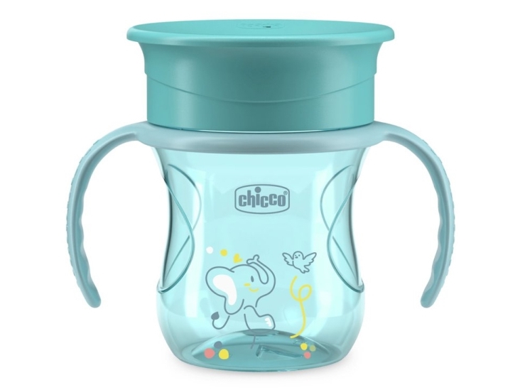 Chicco 00006951250000, Enkelt, 0,2 L, Turkis, Plast, Silikone, Kop, Universel