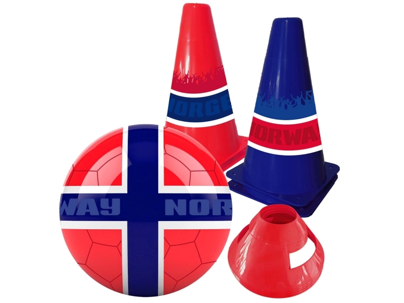Fodboldssæt Norge - Bolde Og Kegler